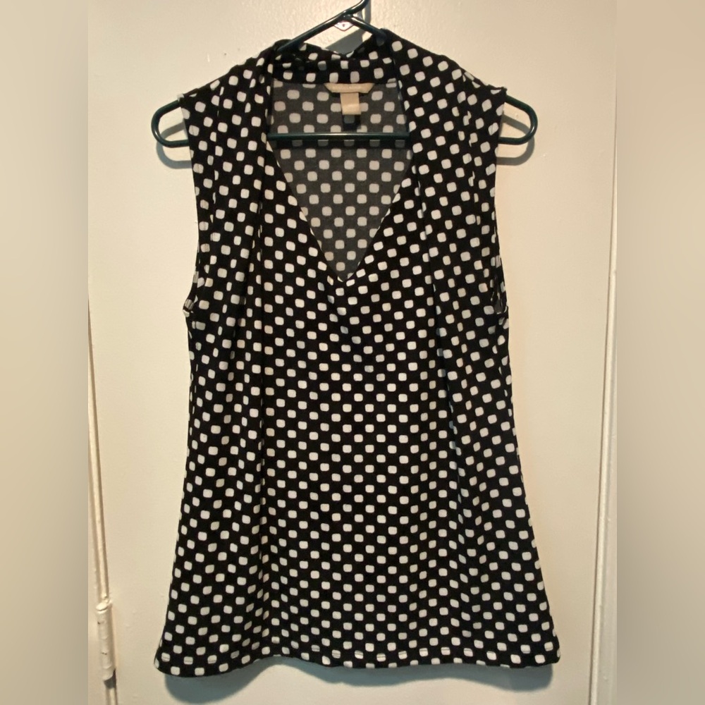 Banana Republic Black and White Dot Blouse